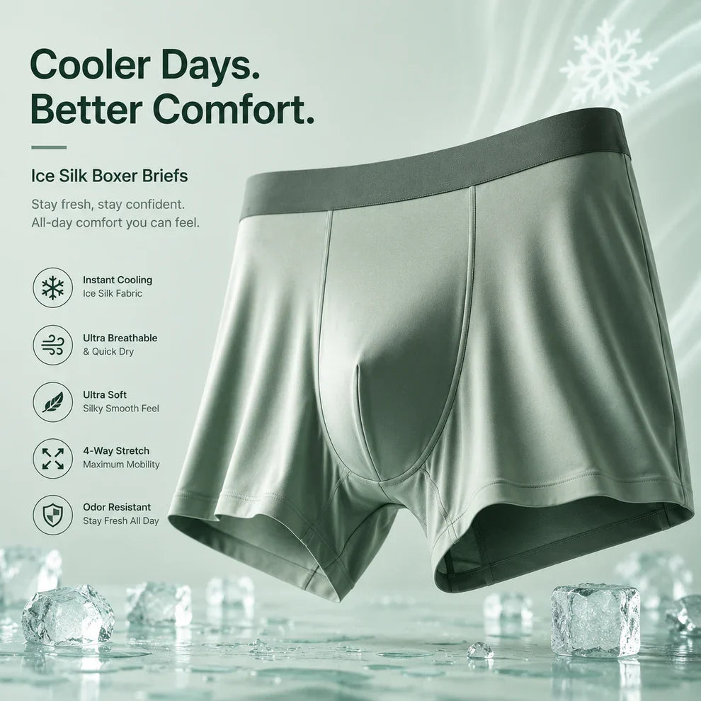 Silk Boxer Underwear for Men BUY 1 GET 2 FREE