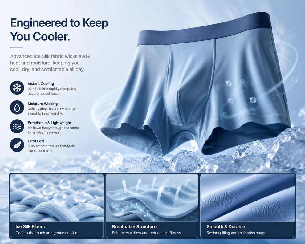 Silk Boxer Underwear for Men BUY 1 GET 2 FREE